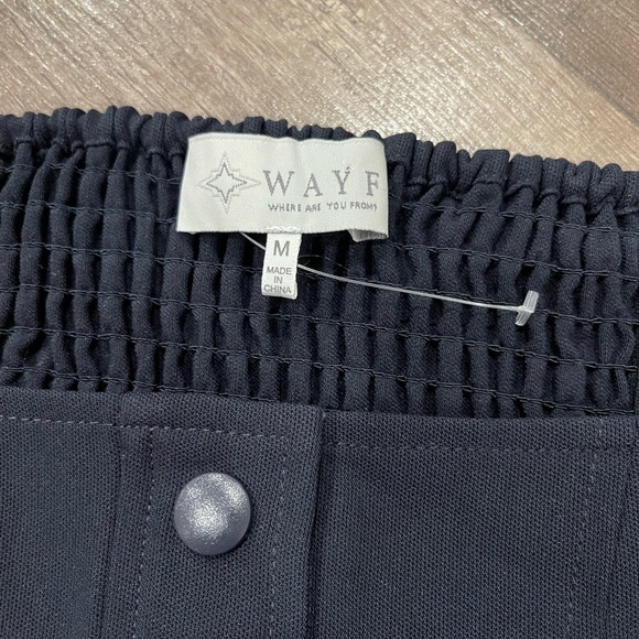 WAYF crop top navy blue Cora Snap front button top corset Dollskill free people - Picture 8 of 15